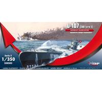 Mirage Hobby 350503 1:350 U-107 IXB Turm I German Submarine Kit - New