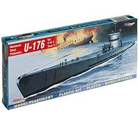 Mirage Hobby 40041, 1:400 Scale, U-176 U-Type IX C Turm II German Submarine, Plastic Model kit