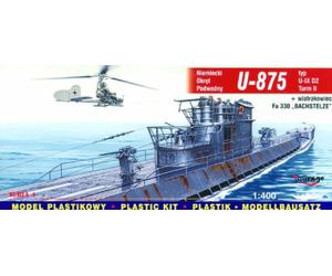 Mirage Hobby 40043 - 1:400 German U-Boat U 875 Type IX D2 Tower II and FA 330 B