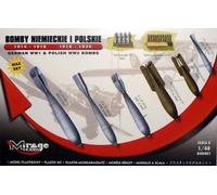 Mirage Hobby 848401 - 1:48 German WWI & Polish WWII Bombs Max Set