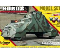Mirage KUBUS Warsaw1944 Set + Color Brush Glue 1:35 Model Armored Vehicle Kit