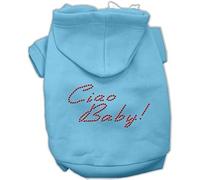 Mirage Pet Products Ciao Baby Hoodies, Extra Small 8-inch, Blue