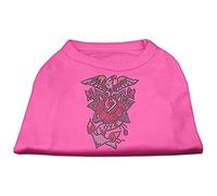 Mirage Pet Products Eagle Rose Nailhead Pet Shirt, Large, Bright Pink