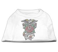 Mirage Pet Products Eagle Rose Nailhead Pet Shirt, Large, White