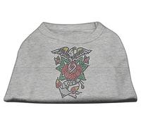 Mirage Pet Products Eagle Rose Nailhead Pet Shirt, Medium, Grey