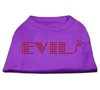 Mirage Pet Products Evil Rhinestone Pet Shirt, Large, Purple