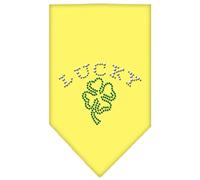 Mirage Pet Products Four Leaf Clover Rhinestone Bandana, Small, Yellow