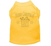 Mirage Pet Products Golden Christmas Present Dog Shirt, Small, Yellow