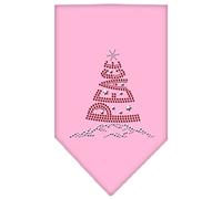 Mirage Rhinestone Peace Tree Dog Bandana, Small, Light Pink