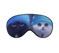 Mirage Star Cats Sleep Mask Night Cover Eye for Women Men BlockLight for Airplane Travel Nap Adjustable Strap