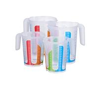 MiraHome Measuring Cups Set of 4 Colourful 2 x 0.5 Litres 2 x 1 Litre ml Cups Gram Sugar Flour Austrian Quality