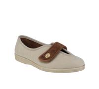 Mirak Andrea Touch Fastening Slipper Womens | Slippers | Beige | UK Size 7