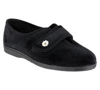 Mirak Andrea Touch Fastening Slipper Womens | Slippers | Black | UK Size 4