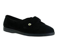 Mirak Andrea Touch Fastening Slippers, Black, Size 6, black, 6 UK
