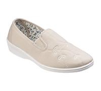 Mirak Bessie twin gusset canvas slip-on Ladies Summer Shoes Size 5