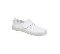 Mirak by Direct Schoolwear Unisex Velcro Fastening Plimsolls - Style No. 7420 (Youth 4, White)