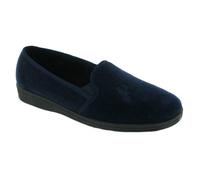 Mirak Mens Stag Slip-On Stag Embroidered Textile Slipper Navy