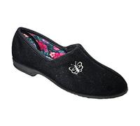 Mirak Womens Bouquet Slipper in Black - Size 3 UK - Black