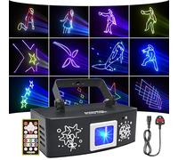 Miralin Spectra X500 | 3D RGB Animation Party Light with DMX 512 & Music Sync | Sound Activated DJ Disco Light for Parties, Stage, Bar, Club, Live Show & Festival Events