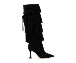 Miralone 90 Knee-High Boots - female - Manolo Blahnik - Over-the-Knee Boots - Black - 6 UK - Shoes 6 UK