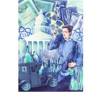 MIRALUDO Puzzle 1000 Pieces - Marie Curie - La Galerie des Légendes - Book Format Box for Library