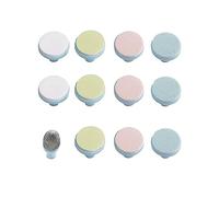 Miramar 12 Count Blue Aluminum Oxide Fine Nail File Pads for Standard Electric Kid Nail Trimmer, Suits Newborn to Toddler (12 Pink Heads)