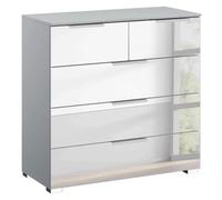 Miramar Mirrored Chest - 3+2 Drawer - Silk Grey