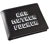 Miramax, Officially Licensed Black/White Embroidered Bad Mother Leather Wallet, Black, Vintage