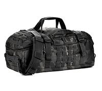 Miramrax Gym Bag - Duffle Backpack for Men & Women - Travel Weekender for Military, Sports, Overnight, Tactical, Football, Waterproof & Tear Resistant, Black/Camo, 30L US, Gym