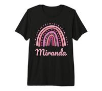 Miranda Name Personalized Funny Women Pink Rainbow Miranda Premium T-Shirt