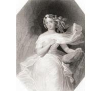 Miranda. Principal female character from Shakespeare's play The Tempest. From Shakespeare Gallery published c.1840. Poster Print by Ken Welsh (12 x 16)