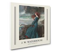 Miranda The Tempest By John William Waterhouse Canvas Print | Gallery Wrapped 30mm Frame Wall Art | 20x20 inches | Ready to Hang | Classic Picture | Living Room Bedroom Lounge Office