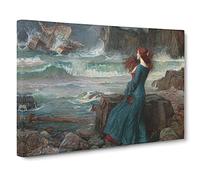 Miranda The Tempest By John William Waterhouse Canvas Print | Gallery Wrapped 30mm Frame Wall Art | 30x20 inches | Ready to Hang | Classic Picture | Living Room Bedroom Lounge Office