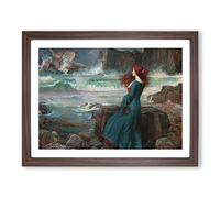 Miranda The Tempest By John William Waterhouse Framed Print Walnut A2