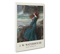 Miranda The Tempest John William Waterhouse Canvas Print | Gallery Wrapped 30mm Frame Wall Art | 30x20 inches | Ready to Hang | Contemporary Picture | Living Room Bedroom Lounge Office