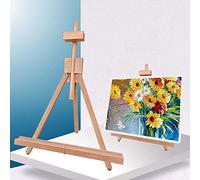 Miratuso Painting Easel, Folding Wooden Tabletop Easel Stand Holds Highest to 21" Canvas, Portable Desktop Easel Suitable for Artists, Beginners, Students