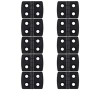 Mircube 10pcs Reinforced Black Plastic Door Hinges 40mm x 30mm