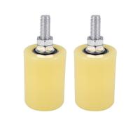 Mircube 2PCS 50X70Mm PP Steel Flat Roller Bearing Guiding Wheel 6201 Screw for Electric Door Sliding Gate