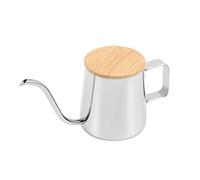 Mircube 350Ml Long Narrow Spout Coffee Pot Gooseneck Kettle Stainless Steel Hand Drip Kettle Pour Over Coffee And Tea Pot With Wooden Cover