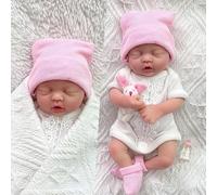 Mire & Mire Reborn Baby Dolls Girl 7inch Silicone Full Body Baby Mini Silicone Baby Dolls with Feeding Accessories-1