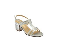 'Mirella' Open-Toe Sandals Lotus Silver 7