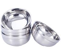 Mirenlife 31 Oz Stainless Steel Bowl Set, Double-Walled Insulated Bowls for Cereal, Soup, Ice Cream, Rice, Noodles, Salad, Kids Snacks, Set of 4