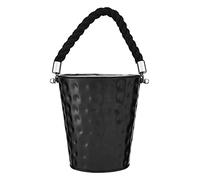 Medium Party Bucket in Black Hammered Effect Black