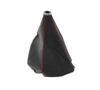 Mirevia Gear Stick knobs Shift Knob Boot Dust Cover PU Leather Shifter Gear Compatible with S60 V70 XC90 Compatible with for Peugeot 307 206 308 407(Black+Red)