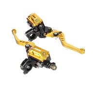 Mirevia Motorcycle Brake Clutch 7/8" 22mm Handlebar Motorcycle Hydraulic Brake for Master Cylinder Clutch Levers Sets(Gold)