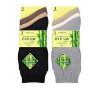MIRHA Ladies Socks, 6 Pack Bamboo Socks for Women 4-7, Anti Bacterial Extra Fine Soft Grip Women's Socks 4-7 Uk Size