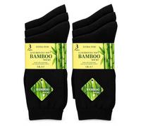 MIRHA Ladies Socks, 6 Pack Bamboo Socks for Women 4-7, Anti Bacterial Extra Fine Soft Grip Women's Socks 4-7 Uk Size