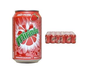 Mirinda Strawberry 24 x 330ml American Soda Bulk Buy Fizzy Soft Drinks (Strawberry)
