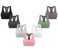 MIRITY Women Racerback Seamless Sports Bras High Impact Gym Tops 7 Pack