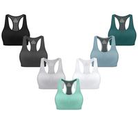 MIRITY Women Racerback Seamless Sports Bras High Impact Gym Tops 7 Pack